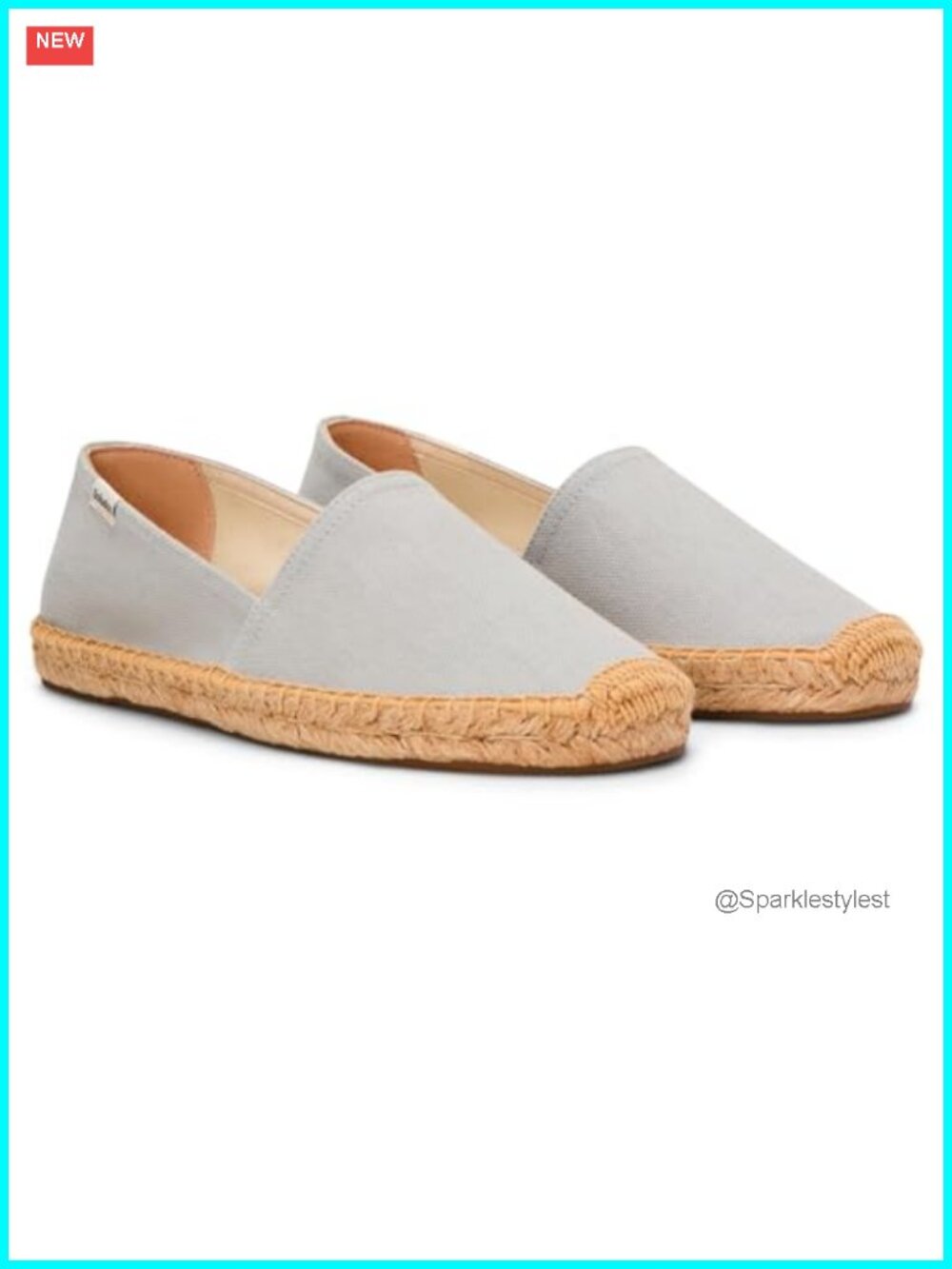 Soludos Original Dali Espadrilles Organic Cotton Canvas Slip-On Flat Beach Shoes